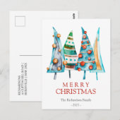 ベビードードルパインクリスマスツリーギフトホリデー ポストカード (正面/裏面)