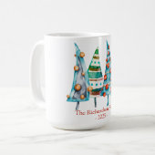 ベビードードルパインクリスマスツリーギフト コーヒーマグカップ (正面左)