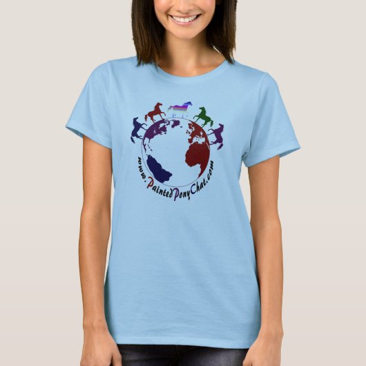 ベビードールによって合われる絵を描かれた子馬の雑談のTシャツ Tシャツ (正面)