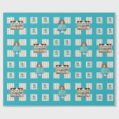 ベビードールアンドドルハウスおもしろい ラッピングペーパー (フラット)