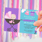 ベビードールバースデーパーティ招待状 招待状