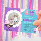 ベビードール誕生日パーティフォト招待状 招待状