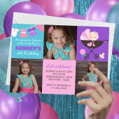 ベビードール3 フォト誕生日招待状 招待状