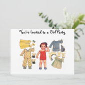 ベビードール ペーパードール ご招待状 招待状 (スタンド正面)