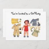 ベビードール ペーパードール ご招待状 招待状 (正面/裏面)