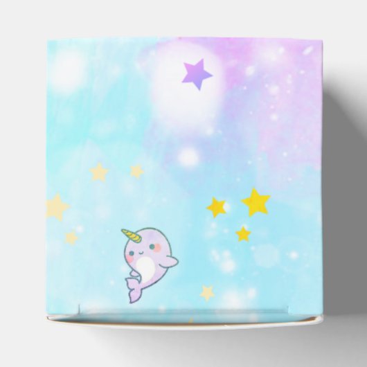 ベビーナルファル誕生日パーソナライズされたウォーターカラー フェイバーボックス (上部)