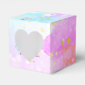 ベビーナルファル誕生日パーソナライズされたウォーターカラー フェイバーボックス (正面サイド)