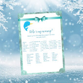 ベビーナルファル誰が私のママの赤ちゃんシャワーゲーム 招待状