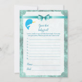 ベビーナルワル推測そのベビー食べ物ベビーシャワーゲーム 招待状 (正面)