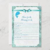 ベビーナールアドバイスママ赤ちゃんシャワーゲーム 招待状 (正面)