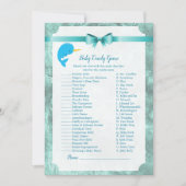 ベビーナールベビーキャンディシャワーゲーム 招待状 (正面)