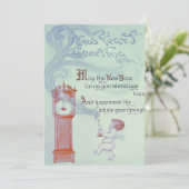 ベビーニューイヤーケルビエンジェル祖父の時計 招待状 (スタンド正面)