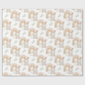 ベビーニュートラルバニーラッピング紙 ラッピングペーパー (フラット)