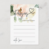 ベビーニュートラル赤ちゃんシャワーゲームカード用祈りの言葉 エンクロージャーカード (正面)