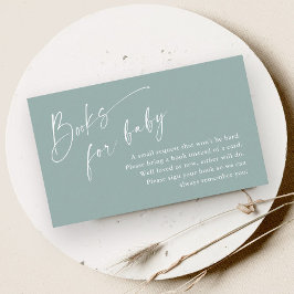 ベビーニュートラル赤ちゃんシャワー用のスクリプトブック エンクロージャーカード