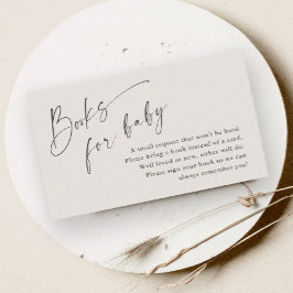 ベビーニュートラル赤ちゃんシャワー用のスクリプトブック エンクロージャーカード