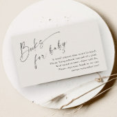 ベビーニュートラル赤ちゃんシャワー用のスクリプトブック エンクロージャーカード