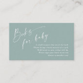 ベビーニュートラル赤ちゃんシャワー用のスクリプトブック エンクロージャーカード (正面)