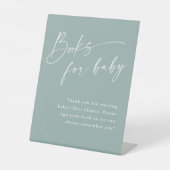 ベビーニュートラル赤ちゃんシャワー用のスクリプトブック 台座サイン (正面)