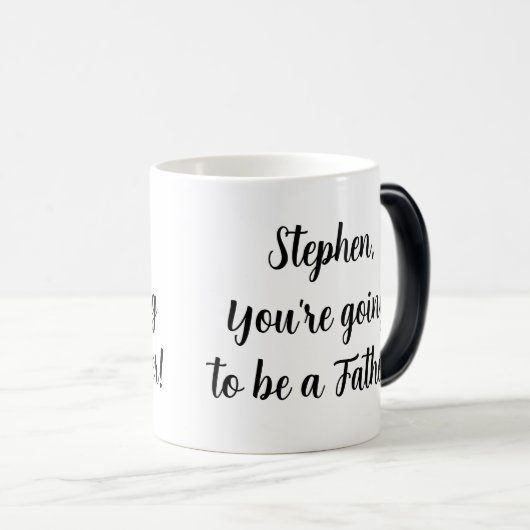 ベビーニューファーザーパパ非表示メッセージサプライズ モーフィングマグカップ (正面右)