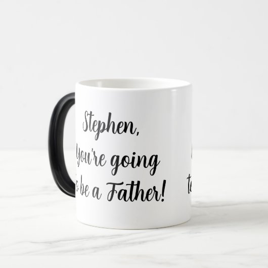 ベビーニューファーザーパパ非表示メッセージサプライズ モーフィングマグカップ (正面左)