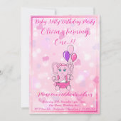 ベビーネリーバースデーパーティー 招待状 (正面)