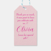 ベビーネリー誕生日パーティーの好意 ギフトタグ (裏面)