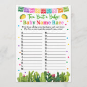 ベビーネームレースゲームタコベビーシャワー アドバイスカード (正面)