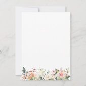 ベビーネームレースゲーム、フローラバラベビーシャワーゲーム 招待状 (裏面)