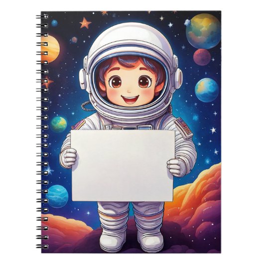 ベビーノートブック – 宇宙の検出 – 名前を付ける ノートブック (正面)