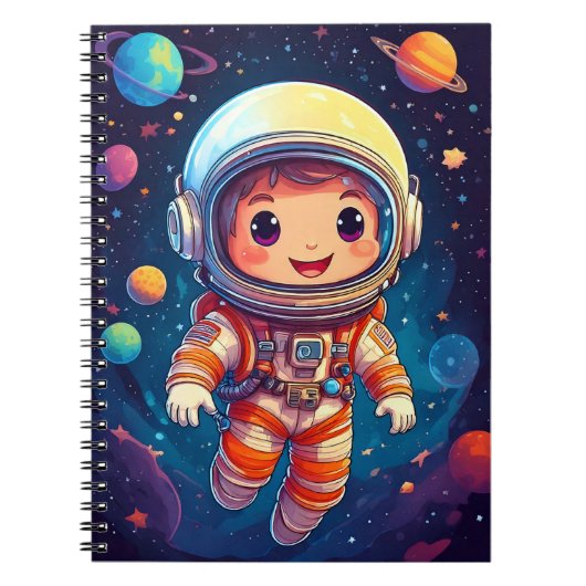 ベビーノート – 宇宙旅行 – 新しい惑星 ノートブック (正面)