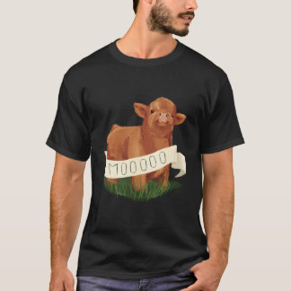 ベビーハイランドカウカーフ – キュートファームアニマルイラストラ Tシャツ