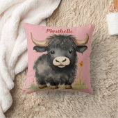ベビーハイランドカウガールパーソナライズされたズ クッション (ブランケット)