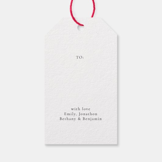 ベビーハイランドカウサンタスクリプトメリークリスマス ギフトタグ (裏面)