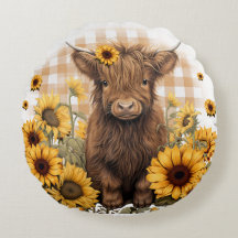 ベビーハイランドカウラウンドピロー