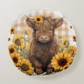 ベビーハイランドカウラウンドピロー ラウンドクッション (裏面)