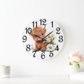 ベビーハイランドカーフ ラージ壁時計 (ホーム)