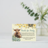ベビーハイランド牛ベビーシャワー用の本 エンクロージャーカード (スタンド正面)