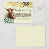 ベビーハイランド牛ベビーシャワー用の本 エンクロージャーカード (正面/裏面)