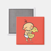 ベビーハギングソフトイエローブランケット マグネット (正面/裏面)