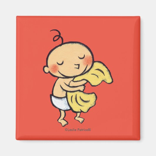 ベビーハギングソフトイエローブランケット マグネット (正面)