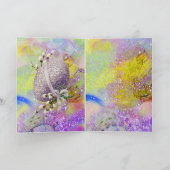 ベビーハグイースターバニーで紫の緑の輝き シーズンカード (内部)