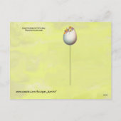 ベビーハグイースターバニーで紫の緑の輝き シーズンポストカード (裏面)