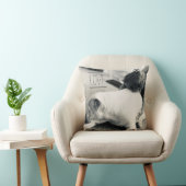 ベビーハグドッグピットブルラブシンプル白黒 クッション (椅子)