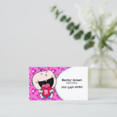 ベビーハグハートピンクビジネスカード 名刺 (スタンド正面)