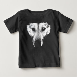 ベビーハスキーシャツシベリアンハスキーワンピーベビーシャツ ベビーTシャツ