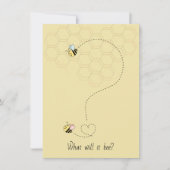 ベビーハチのジェンダーリビール 招待状 (正面)