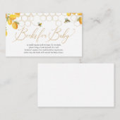 ベビーハチ用ブック&ハニカム金ゴールドグリッター エンクロージャーカード (正面/裏面)