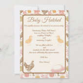 ベビーハッチチキンガール誕生のお知らせ 招待状 (正面)