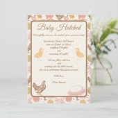 ベビーハッチチキンガール誕生のお知らせ 招待状 (スタンド正面)